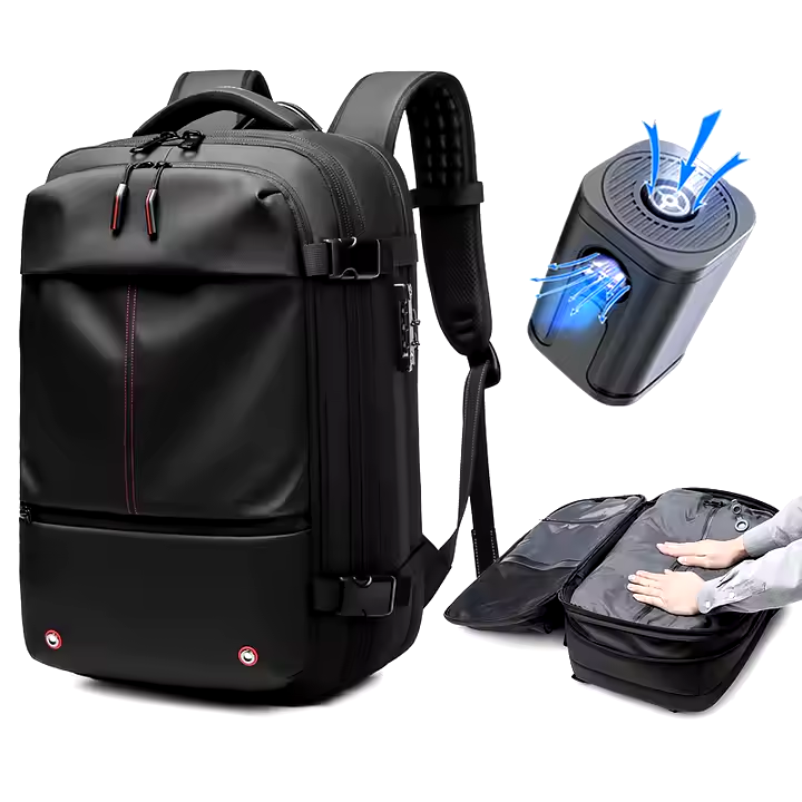 executive travel air Expandable Waterproof Travel Backpacks Men Business Laptop Backpack Vacuum Compression Backpack