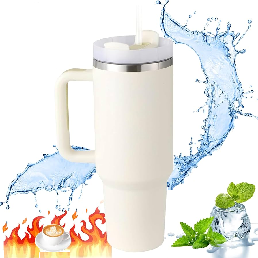 Flask Mugs 40Oz Tumbler white