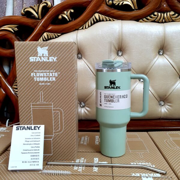 Double Wall Vacuum Tumbler Flask Mugs 40Oz With Handle lite pink premium