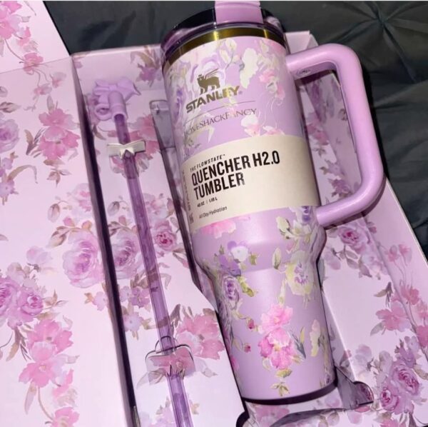 Stanley LoveShackFancy tumbler lavender