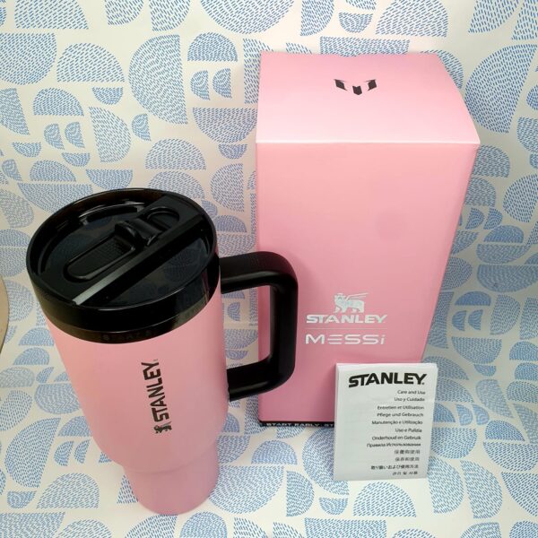 The Messi Pink-Stanley LeakProof-FlipStraw Tumbler - Image 3