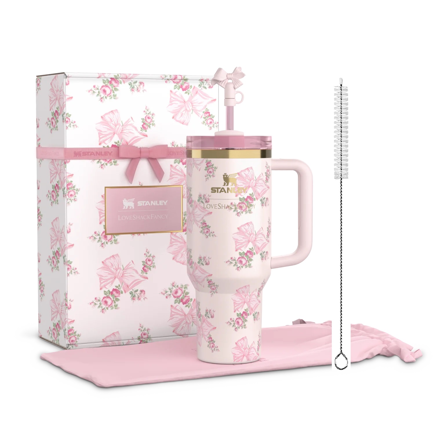 Stanley LoveShackFancy Pink Tumbler – 40oz - Image 2