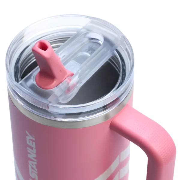 Hot pink Chevron with white stripes 40 oz Stanley Protour Tumblers
