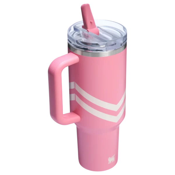 Hot pink Chevron with white stripes 40 oz Stanley Protour Tumblers