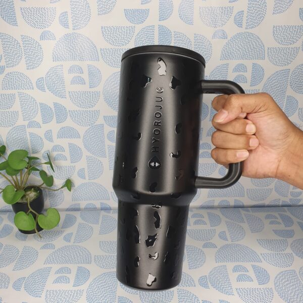 HydroJug Traveler 40oz – Black Leopard Insulated Tumbler