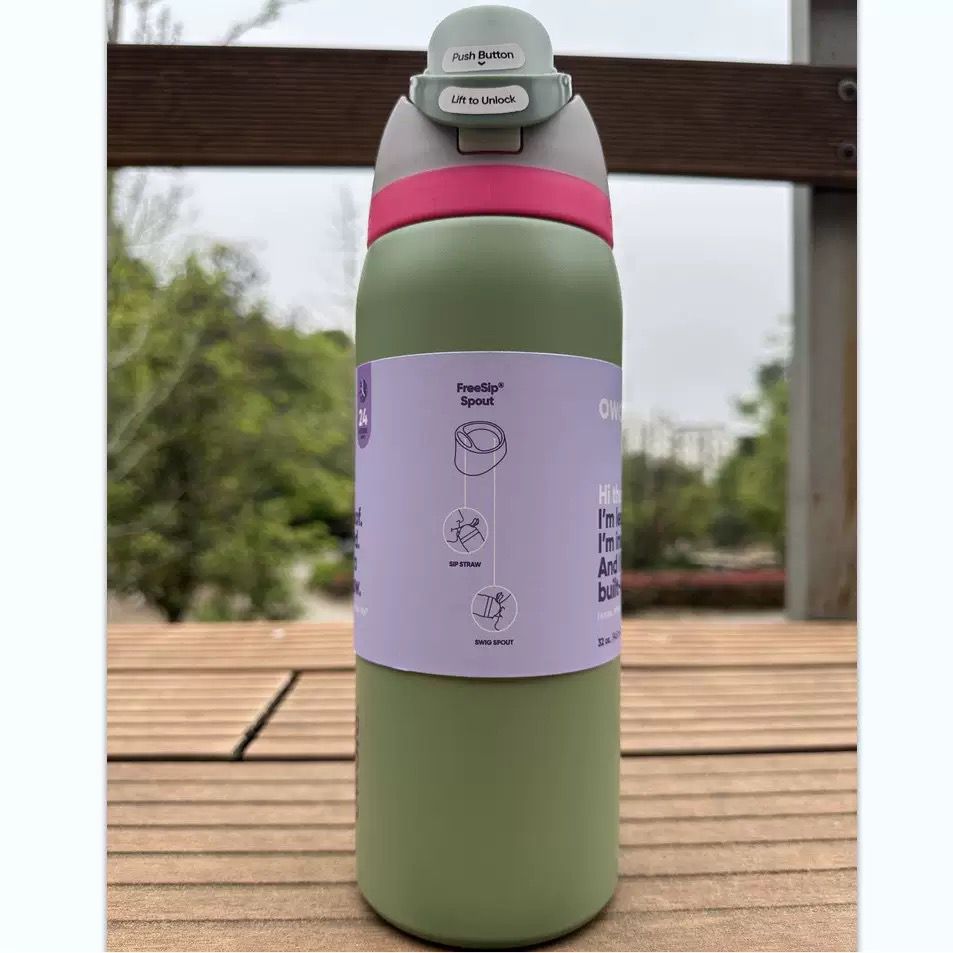 Owala FreeSip 32oz Insulated Stainless Steel Water Bottles with Straw - Image 9
