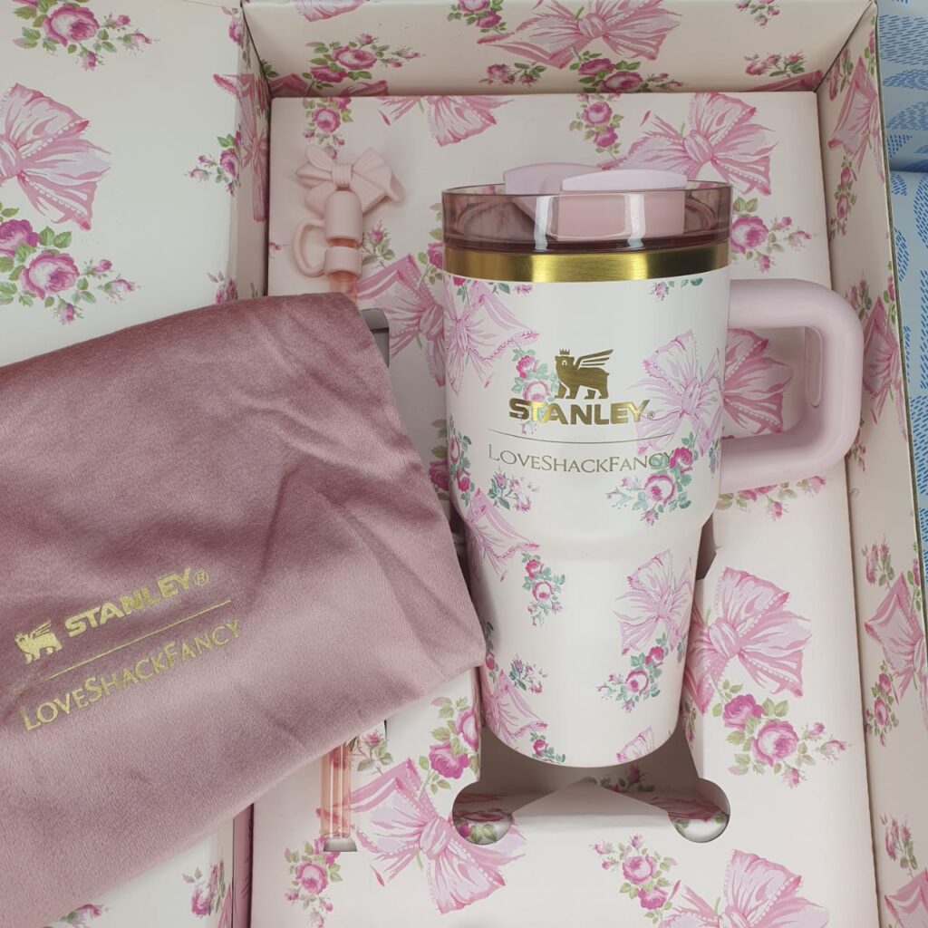 Stanley LoveShackFancy Pink Tumbler – 20oz