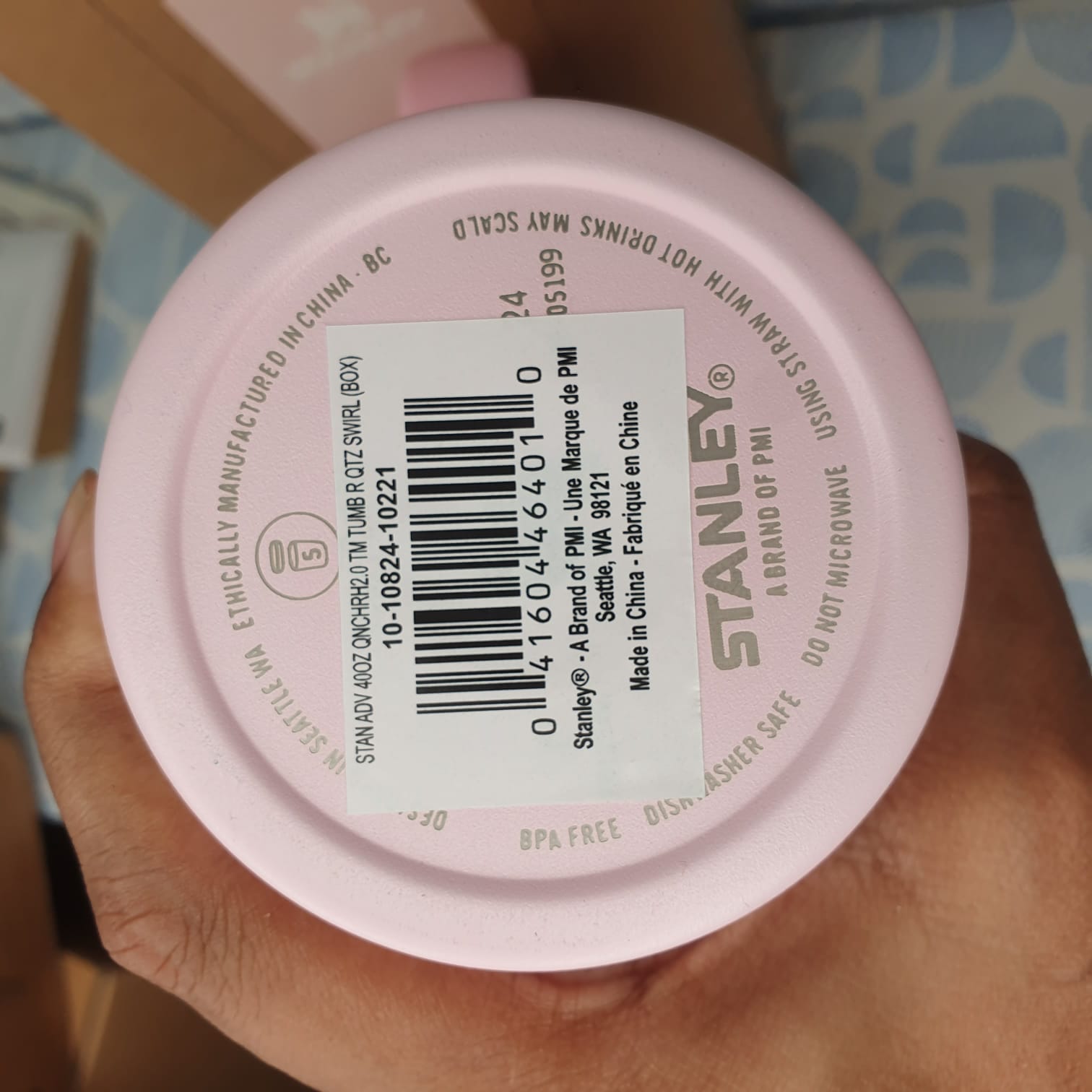 Stanley Protour Flip Straw Baby Pink Chevron 40oz Tumbler - Image 5