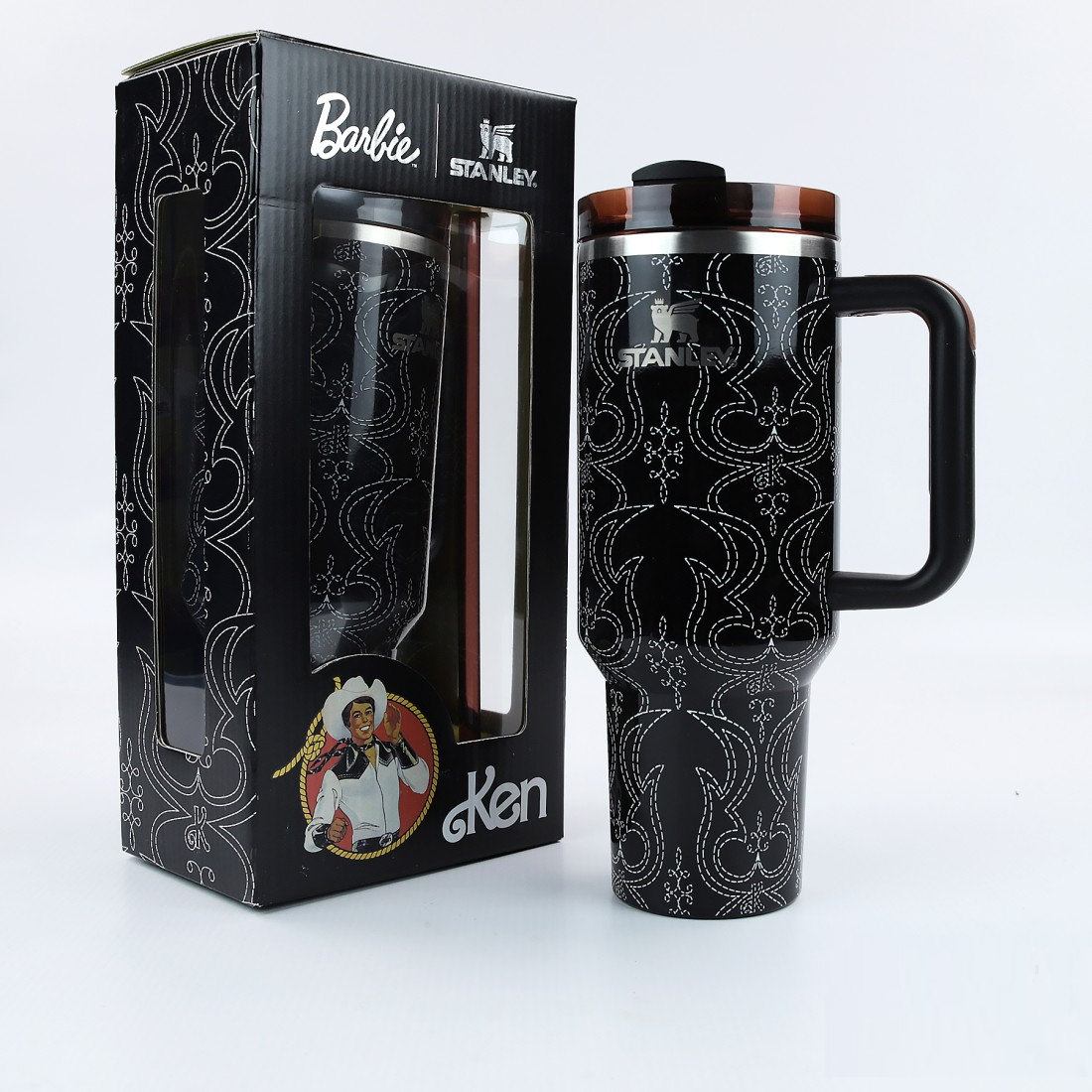 Barbie Stanley Tumbler 80’s Western Ken 40oz - Image 5