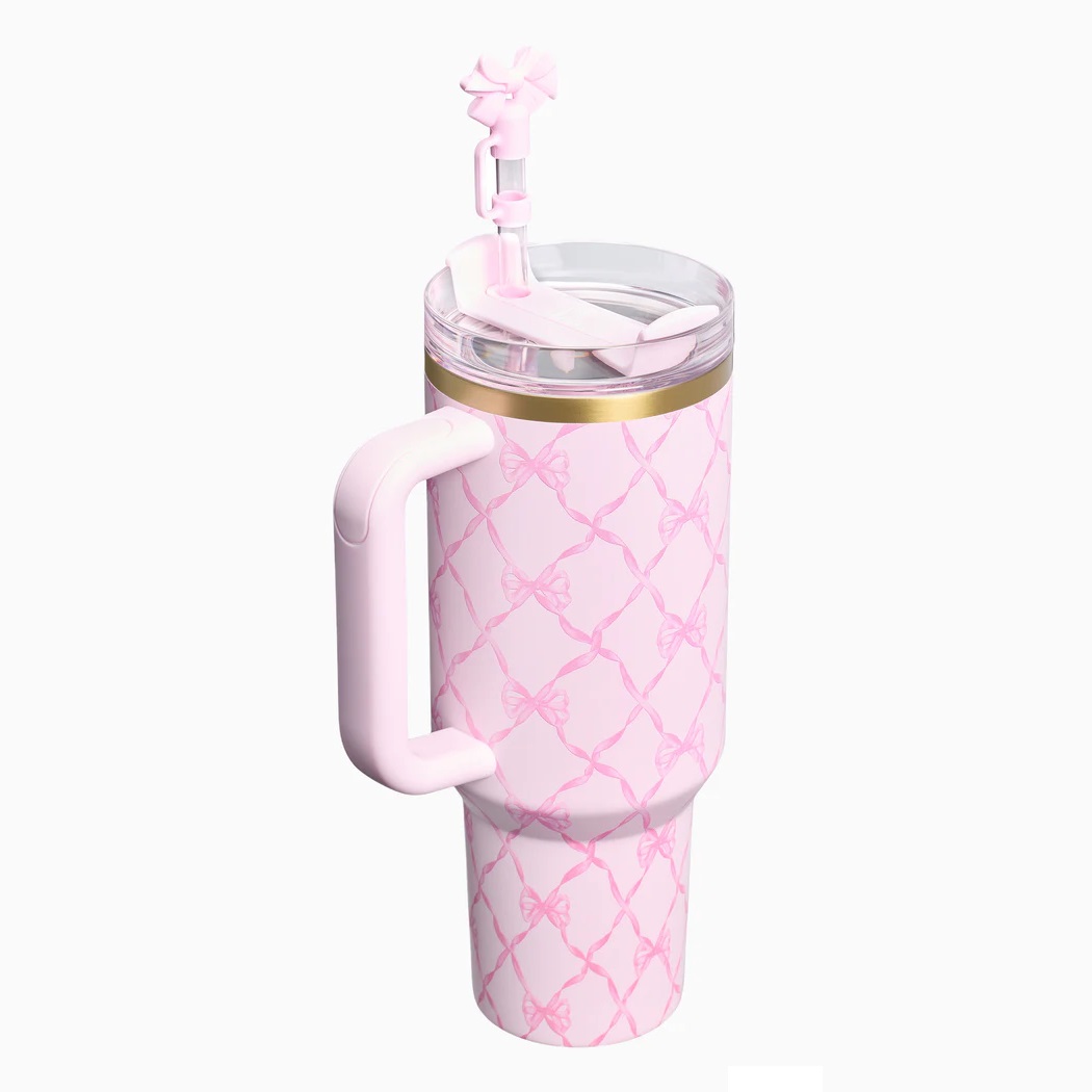 Stanley LoveShackFancy Baby Bow Pink Peppermint Tumbler – 40oz