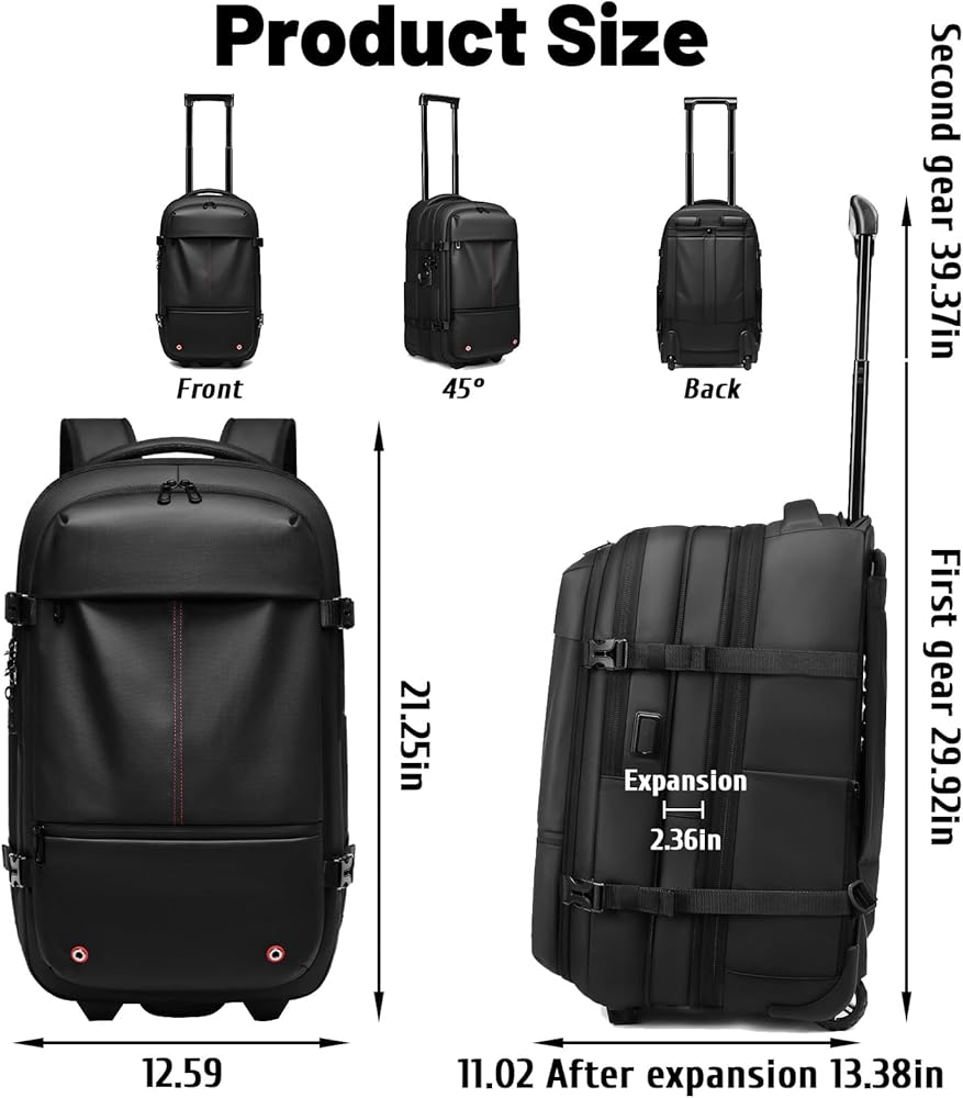 Executive Vacuum Air Travel Luggage cum Backpack - Image 3