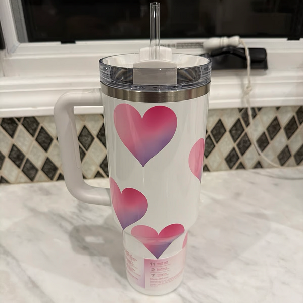 Stanley Valentine's Day Frost Gradient Purple and Pink 40 oz Tumbler - Image 2