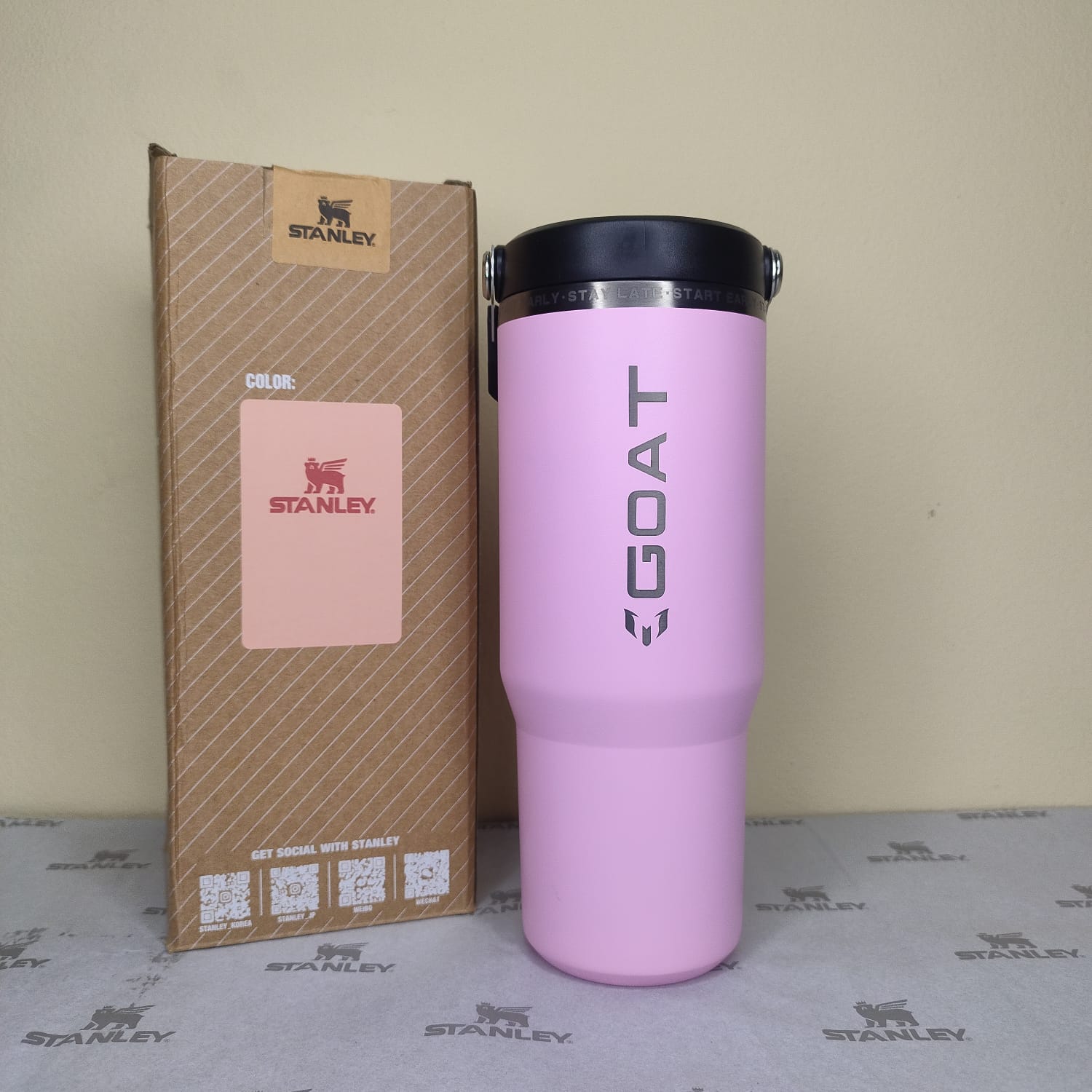 Messi x Stanley FlipStraw Baby Pink Tumbler-30oz - Image 2