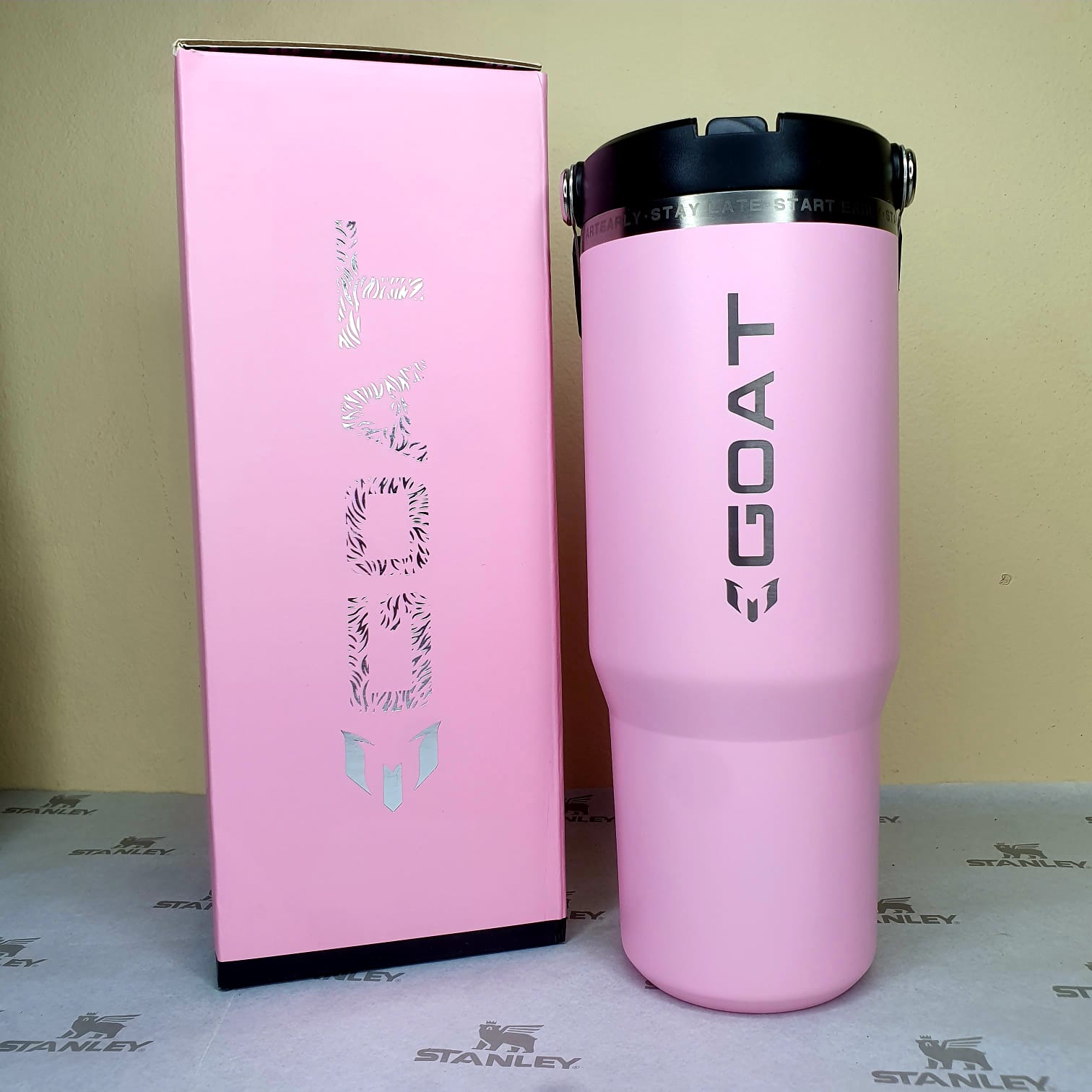 Messi x Stanley FlipStraw Baby Pink Tumbler-30oz - Image 5