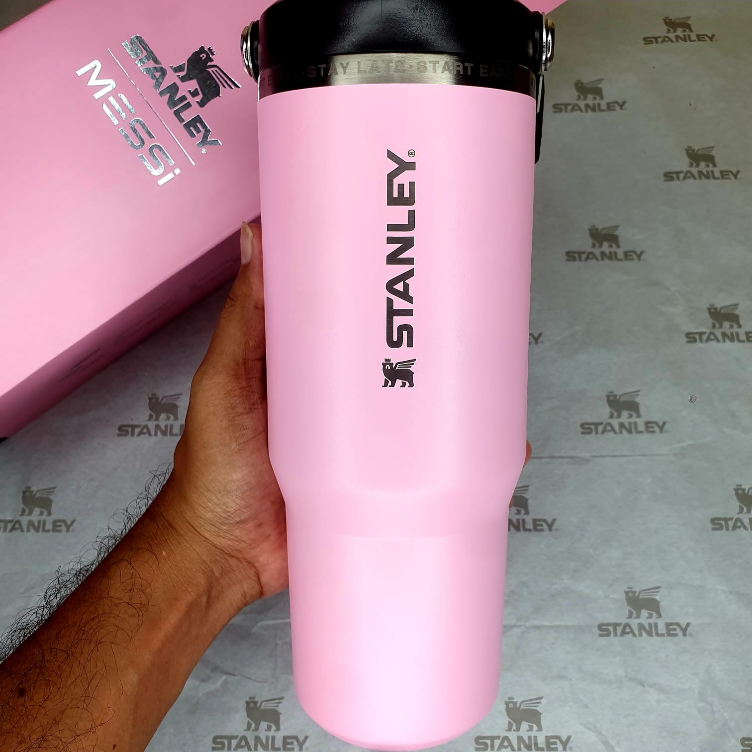 Messi x Stanley FlipStraw Baby Pink Tumbler-30oz - Image 2