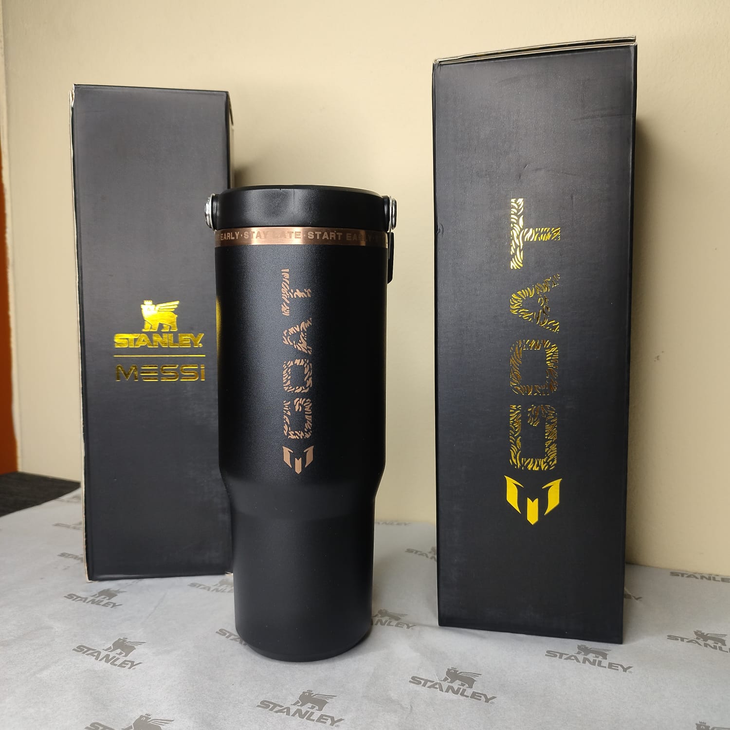 Messi x Stanley ProTour Black Flip Straw Tumbler 30oz - Image 3