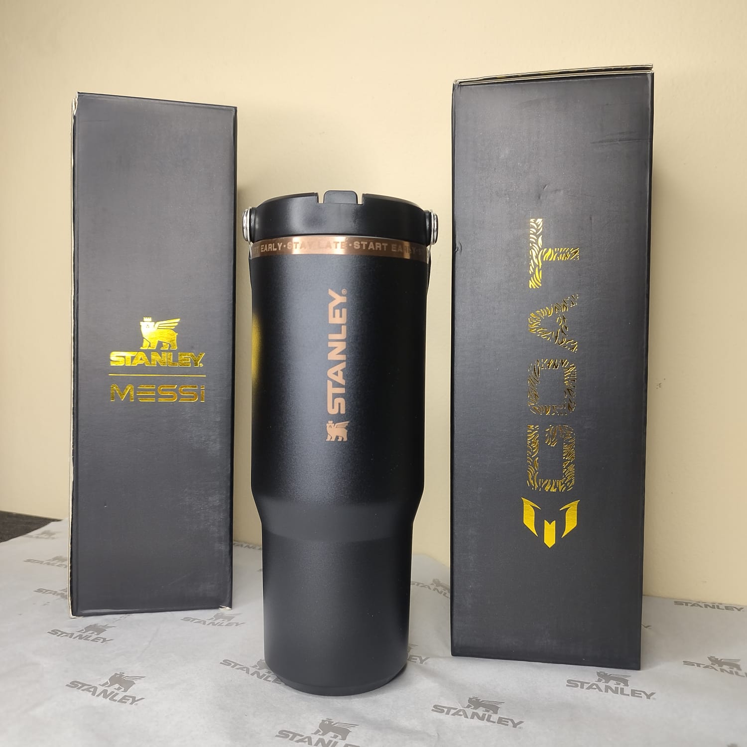 Messi x Stanley ProTour Black Flip Straw Tumbler 30oz - Image 2