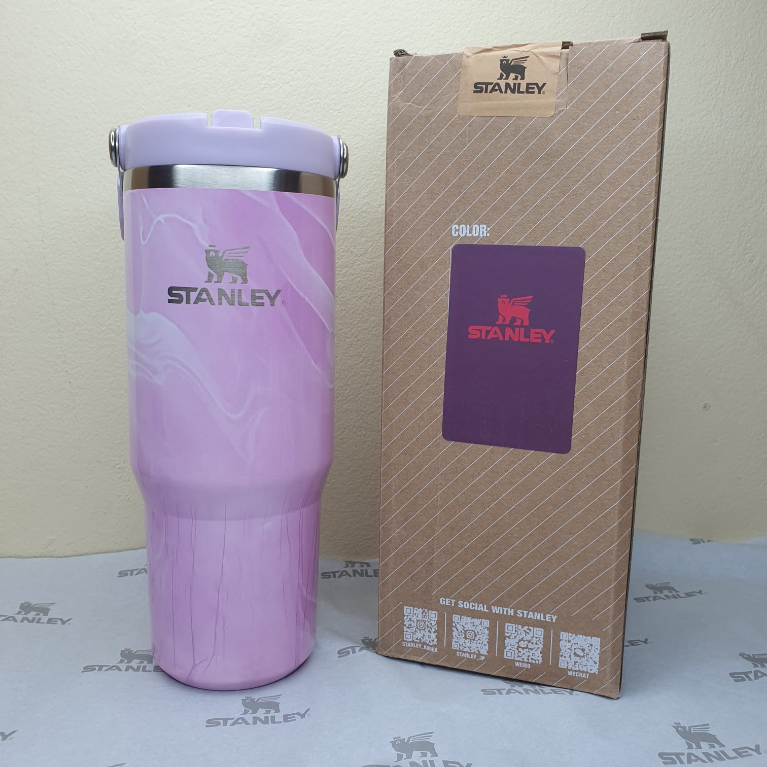 Stanley Pink Marble FlipStraw Leakproof Tumbler-30oz